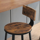 Set 2 Sgabelli 99x54x54 cm in Legno e acciaio Nero-7