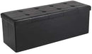 Pouf Contenitore 110x38x38 cm in Similpelle Nero-1