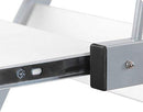 Scrivania Tavolino Porta PC da Ufficio 60x48x73 cm in Acciaio Bianco-9