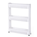 Carrello da Cucina 54,5x12,7x72,5 cm in Polipropilene Bianco-1