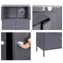 Mobiletto  65x36x105 cm in Acciaio Grigio-5