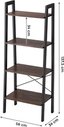 Scaffale 56x34x137,5 cm in Ferro Marrone Rustico-5