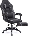 Sedia da Gaming Ergonomica 69x69x113-120 cm con Poggiapiedi in Similpelle Nero-4