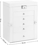 Scatola Porta Orologi Uomo e Donna 26x15x32 cm in MDF Bianco-7