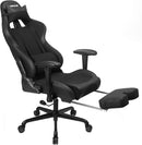 Sedia da Gaming Ergonomica 69x71x127,5-137,5 cm con Poggiapiedi in Tessuto Nero-9