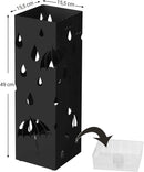 Portaombrelli 15,5x15,5x49 cm in Metallo Nero-4