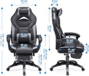 Sedia da Gaming Ergonomica 69x69x113-120 cm con Poggiapiedi in Similpelle Nero-7