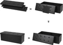 Pouf Contenitore 110x38x38 cm in Similpelle Nero-7