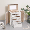 Scatola Porta Orologi Uomo e Donna 26x15x32 cm in MDF Bianco-4