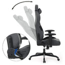 Sedia da Gaming Ergonomica 69x71,5x125-135 cm in Tessuto Grigio-5