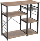 Mobiletto da Cucina 90x40x84 cm in Legno e ferro Grigio-1