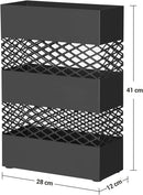 Portaombrelli 28,5x12,2x41 cm in Acciaio Nero-7