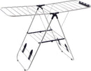 Stendibiancheria Pieghevole 147x56x97-128 cm in Acciaio Argento-1