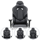 Sedia da Gaming Ergonomica 69x71,5x125-135 cm in Tessuto Grigio-6