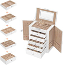Scatola Porta Orologi Uomo e Donna 26x15x32 cm in MDF Bianco-3