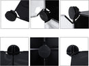 Armadio Guardaroba Componibile 145x37x180 cm in Polipropilene Nero-8