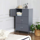 Mobiletto  65x36x105 cm in Acciaio Grigio-6