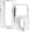 Set 3 Mensole a Cubi in MDF Bianco-3