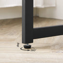Scrivania da Ufficio 100x50x75 cm in Legno e Acciaio Nero-7