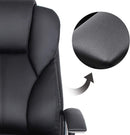Sedia Poltrona da Ufficio Presidenziale 69x62x108-114,5 cm in Similpelle Nero-6