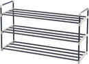 Scarpiera 3 Ripiani 92x30x54 cm in Acciaio e plastica Grigio-1