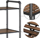 Scaffale 39,5x31x129,5 cm in Ferro e resina Nero-5