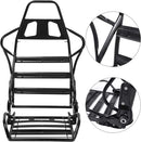 Sedia da Gaming Ergonomica 69x71x127,5-137,5 cm con Poggiapiedi in Tessuto Nero-4