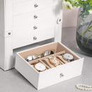 Scatola Porta Orologi Uomo e Donna 26x15x32 cm in MDF Bianco-6