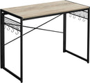 Scrivania da Ufficio 100x50x75 cm in Legno e Acciaio Nero-1