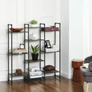 Scaffale 39,5x31x129,5 cm in Ferro e resina Nero-6