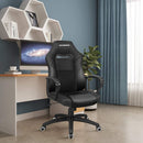 Poltrona Direzionale da Ufficio 70x64x106-116 cm in Similpelle Nero-7