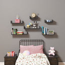 Set 3 Mensole Decorative in MDF Nero-4