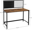 Scrivania da Ufficio 119,5x120,5x60 cm in Legno e Acciaio Nero-6
