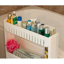Carrello da Cucina 54,5x12,7x72,5 cm in Polipropilene Bianco-5