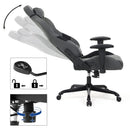 Sedia da Gaming Ergonomica 69x71,5x125-135 cm in Tessuto Grigio-3