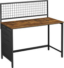 Scrivania da Ufficio 118x60x114,5 cm in Legno e Acciaio Nero-1