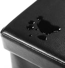 Pouf Contenitore 38x38x38 cm in Similpelle Nero-5