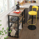 Mobiletto da Cucina 90x40x84 cm in Legno e ferro Grigio-3