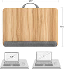 Vassoio Scrivania per Laptop da Letto 55x37x5 cm in MDF Naturale-8