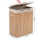 Cesto Portabiancheria 52x32x62,5 cm in Bambù Naturale-5
