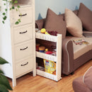 Carrello da Cucina 54,5x12,7x72,5 cm in Polipropilene Bianco-4
