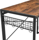 Scrivania da Ufficio 100x50x75 cm in Legno e Acciaio Marrone Rustico-7