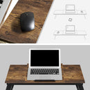 Vassoio Scrivania per Laptop da Letto 71x35x23 cm in MDF e Bambù Nero-7