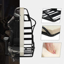 Sedia da Gaming Ergonomica 69x71x127,5-137,5 cm con Poggiapiedi in Tessuto Nero-3