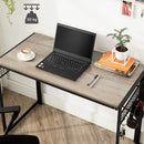Scrivania da Ufficio 100x50x75 cm in Legno e Acciaio Nero-9