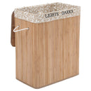 Cesto Portabiancheria 52x32x62,5 cm in Bambù Naturale-1