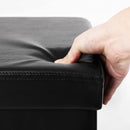 Pouf Contenitore 38x38x38 cm in Similpelle Nero-6