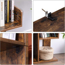 Libreria 50x25x140 cm in Legno Marrone Rustico-6