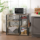 Mobiletto da Cucina 90x40x84 cm in Legno e ferro Grigio-2