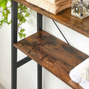 Mensole Sopra WC Salvaspazio 64x30x156 cm in Legno e acciaio Nero-5